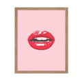 Poster Master Lips Poster - Red Lips Print - Pink Fashion Pop Art - Gift for Her, Women, Fashionista - Trendy Wall Decor for Hom