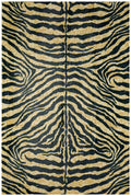Dalyn Rugs Akina Zebra Animal Print Ak1 Faux Fur Gold 2'3" X 7'6"