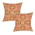 Lalhaveli Home Decorative Cotton Cut Work Design Handmade Cushion Cover (16X16 Inch,Multi)