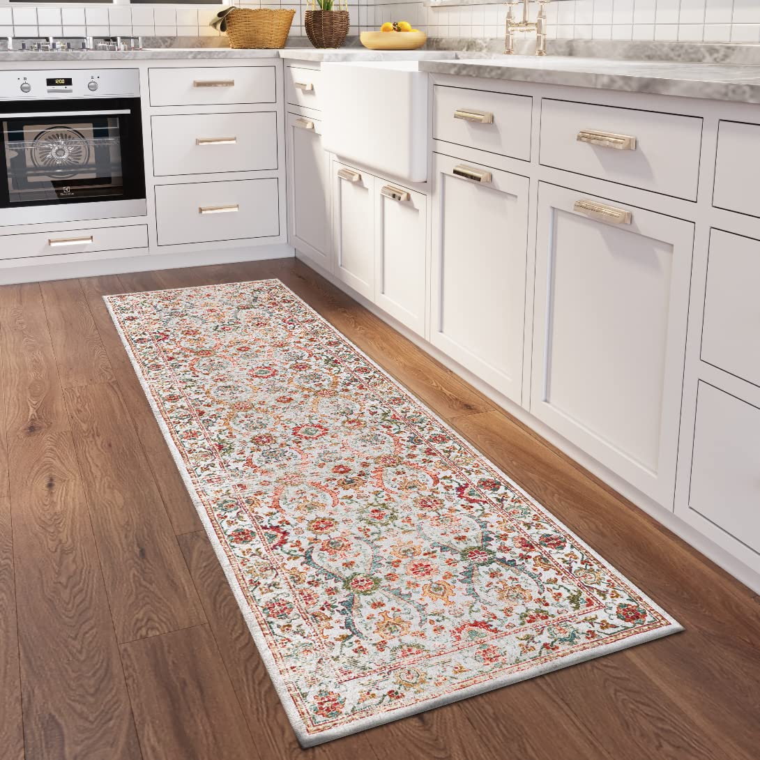 Dalyn Rugs Jericho Jc1 Ivory 2'6&quot; X 12' Rectangle Soft Runner Rug, Easy Clean, Non Shedding, Bedroom, Entry, Living Room, Dining Room, Kitchen Rug