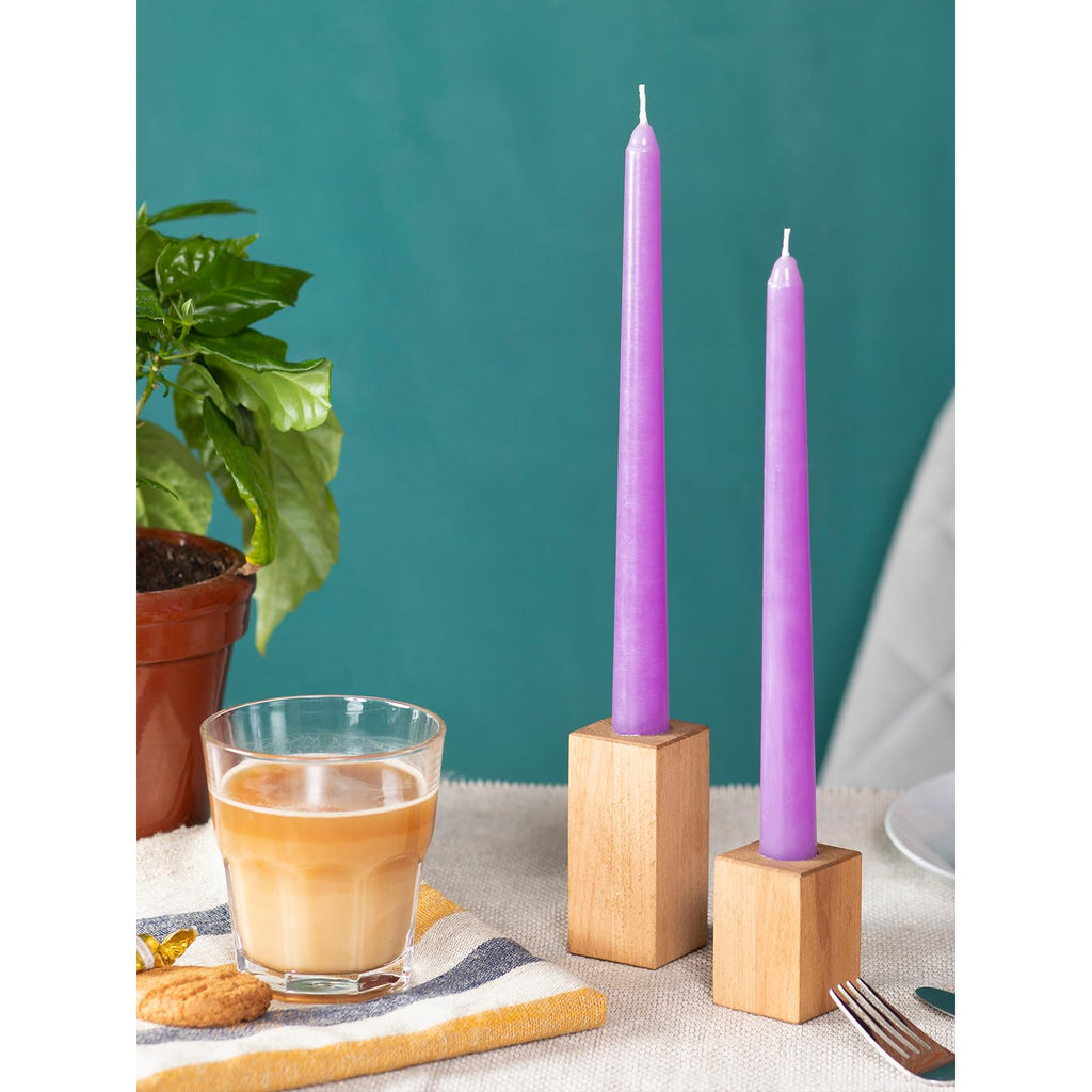 Candwax 8 Inch Taper Candles Set Of 12 - Dinner Candles Dripless - Tall Candles Long Burning Perfect For Dinner, Party Or Weddin
