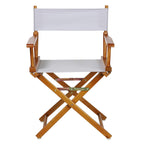 Casual Home Director'S Chair ,Honey Oak Frame/White Canvas,18" - Classic Height