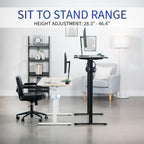 Vivo Electric 55 X 24 Inch Stand Up Desk, Complete Height Adjustable Standing Home & Office Workstation With Memory Controller, White Top, White Frame, Desk-E155Tw