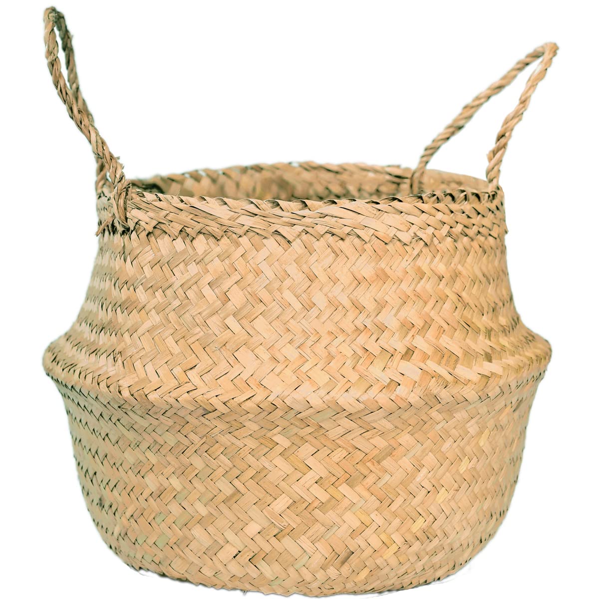 Lilocraft Seagrass Plant Basket Large (12X11Inches) - Themulti-Functional Home Decor Storage Solution With Eco-Friendly, Woven B