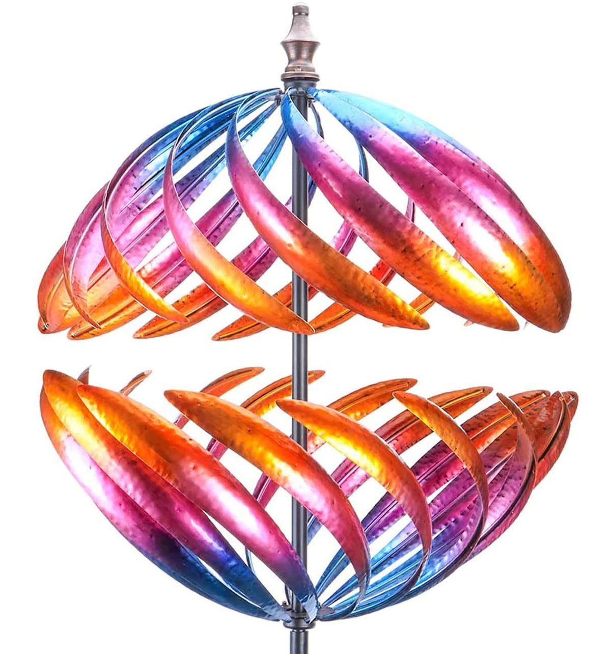 Mumtop Wind Spinner 360 Degrees Double Steel Metal Wind Sculpture Is Suitable For Decorating Your Patio, Lawn & Garden