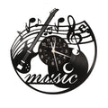 KingLive Music Vinyl Record Wall Clock, Music Room Decoration, Music Theme Wall Clock. (Music A)