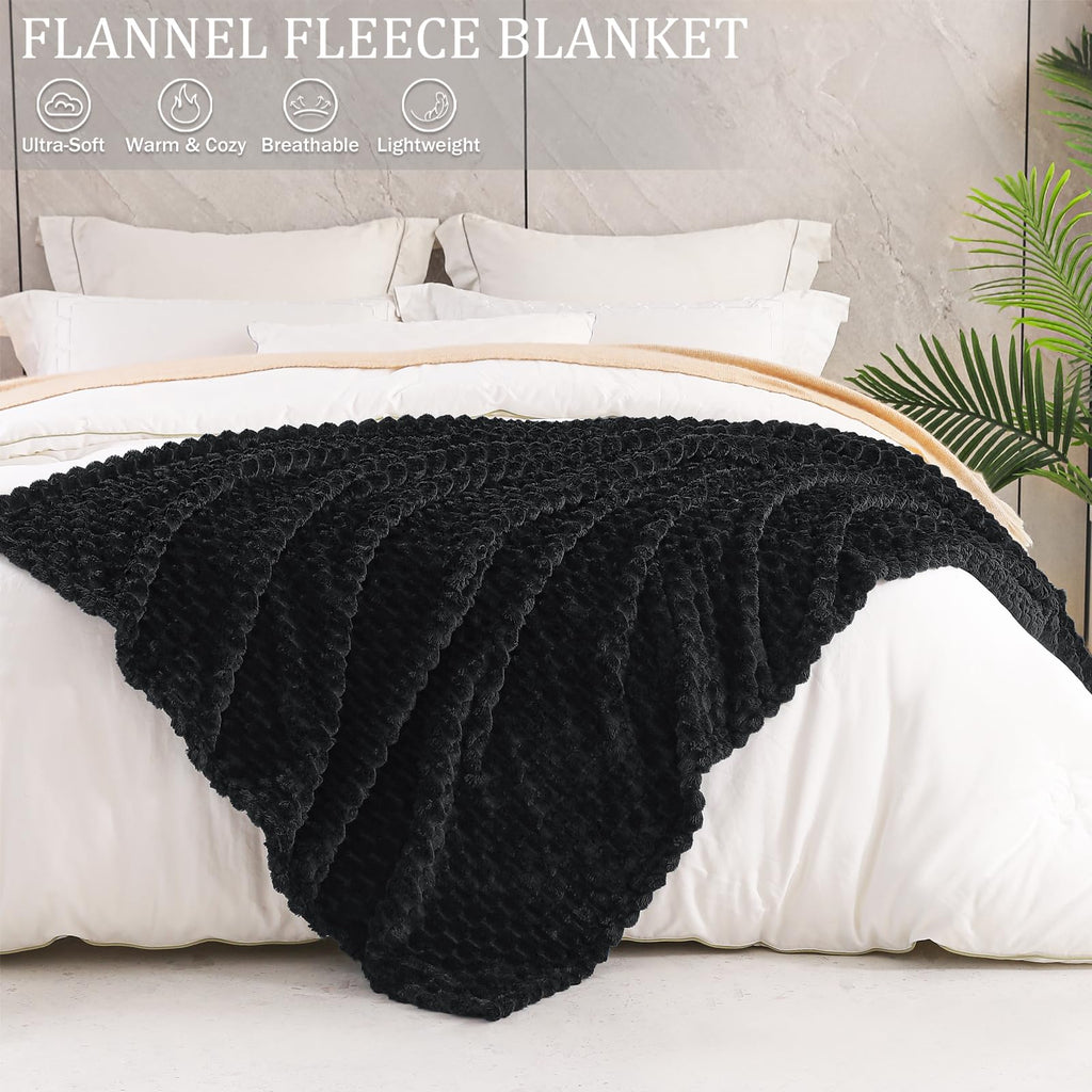 Exclusivo Mezcla King Size Soft Fleece Blanket, 90X104 Inches 3D Clouds Stylish Jacquard Velvet Blanket For Bed, Cozy Soft Light