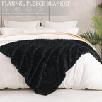 Exclusivo Mezcla King Size Soft Fleece Blanket, 90X104 Inches 3D Clouds Stylish Jacquard Velvet Blanket For Bed, Cozy Soft Light