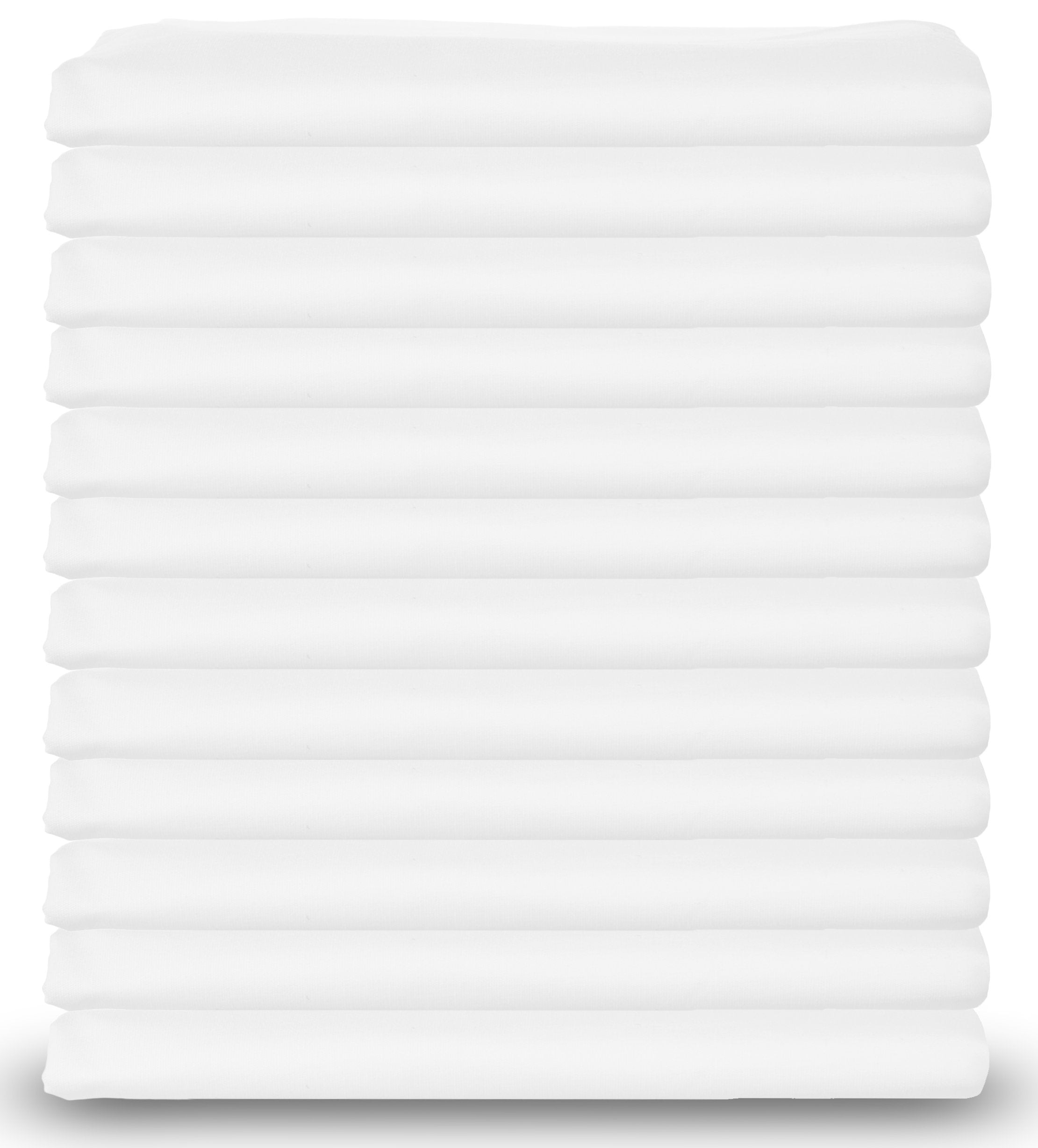 White Classic White Cotton Pillow Cases Standard Size Set Of 12, Heavy Weight Quality Pillowcase With T-200 Thread Count, Elegan