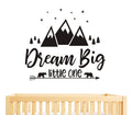 Dream Big Little One Quote Wall Decals, Nursery Wall Decals, Quote Decal, Woodland Wall Stickers, Vinyl Wall Decals for Children