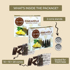 Pineapple Incense Cones - Total 20 Cone Incense - Dual Pack Of 10 Insence Cones - Incense Cones Scented - Cone Incense Scents -