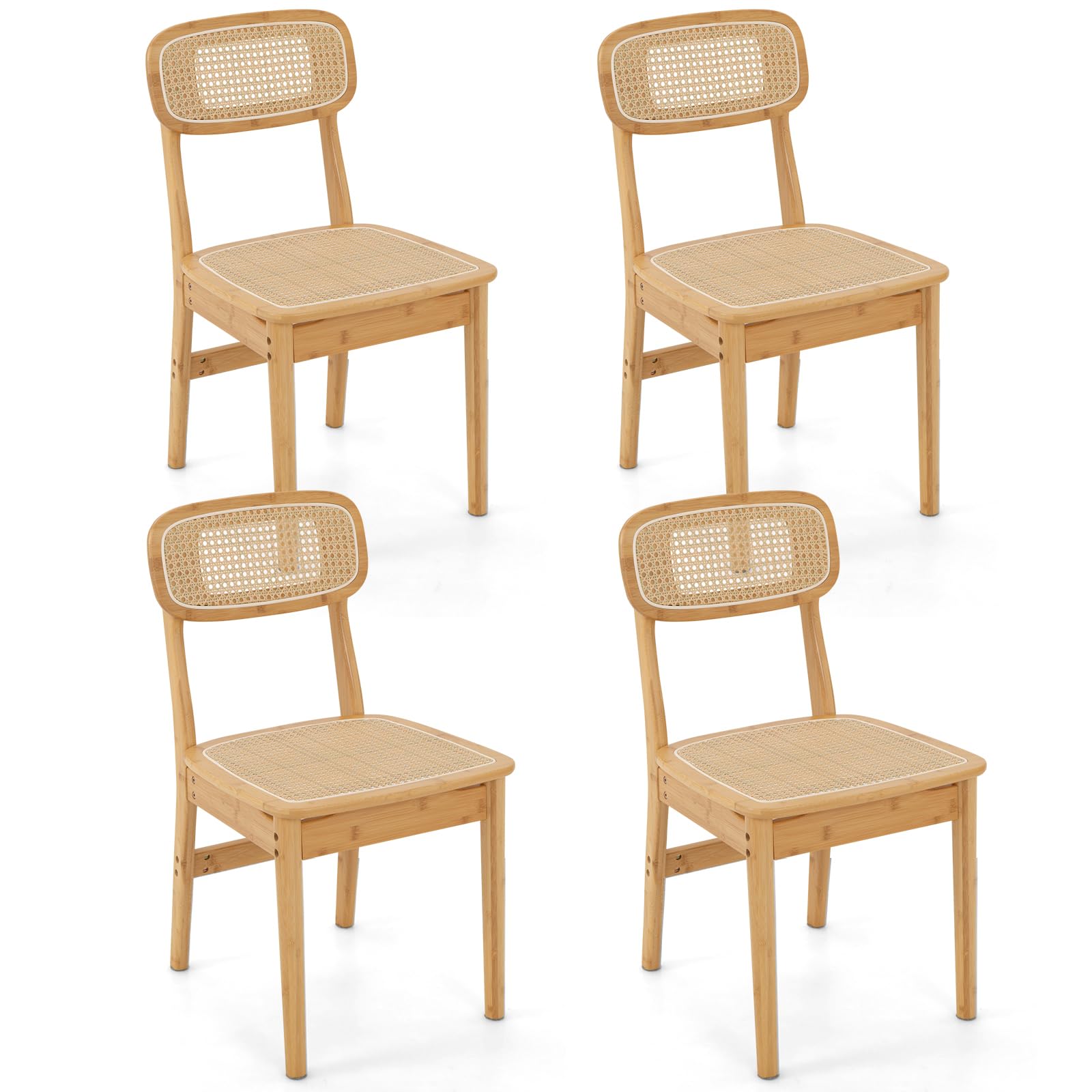 Goflame Rattan Dining Chairs Set Of 4