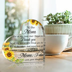 Jetec Mothers Day Gifts For Mom Acrylic Mom Gift Birthday Gift Sign Plaque Presents From Daughter Son Grateful Christmas Valenti