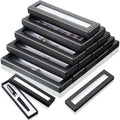 Spakon 16 Pieces Empty Pen Gift Box Black Cardboard Case With Clear Window For Jewelry Pencil Ballpoint Fountain Pen Display For