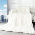 Cottonblue Fuzzy Sherpa Weighted Blanket 15Lbs For Adult, Fluffy Faux Fur 48' X 72' Heavy Blanket For Queen Size Bed, Dual Sid