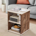 About Space Bed Side Table  End & Sofa Side Table,Corner Coffee Table With Solid Finish Space Saving Furniture With Storage For