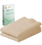 California Design Den Luxuriously Soft Hotel Quality 600 Thread Count, 100% Cotton, Crisp & Cool King Pillowcases Set Of 2, Fits King Size Pillows (Tan-Beige)