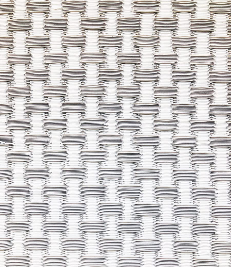 Mad Mats Geometric Outdoor Rug, Reversible Plastic Mat (5' X 8', Basket Weave - White Stone)