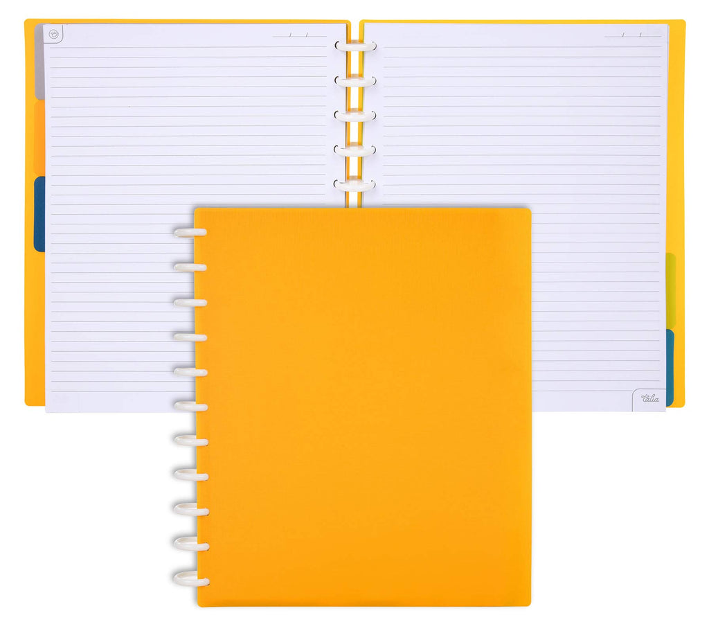 Talia Discbound Notebooks, Planner, Customizable, (Bbq Mustard, Letter (8.5In X 11In))