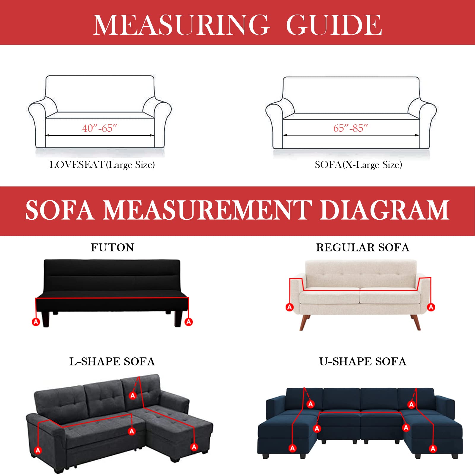 Handontime Red Plaid Couch Cover Christmas Decorations, Sofa Cover For Couch Buffalo Check Sectional Couch Covers For Dogs Cats Red And Black Grid 3 Seater Couch Cover Couch Cushion Covers, 71'X 134'