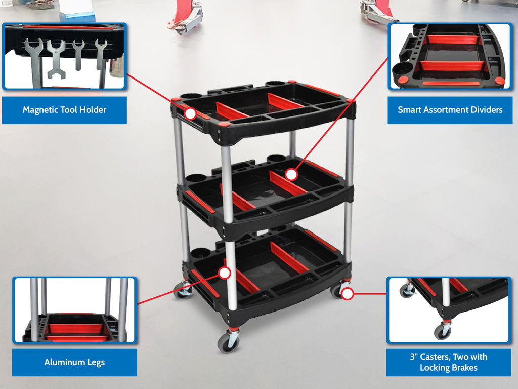 Luxor - Mechanic's Three-Shelf Cart (MC-3)