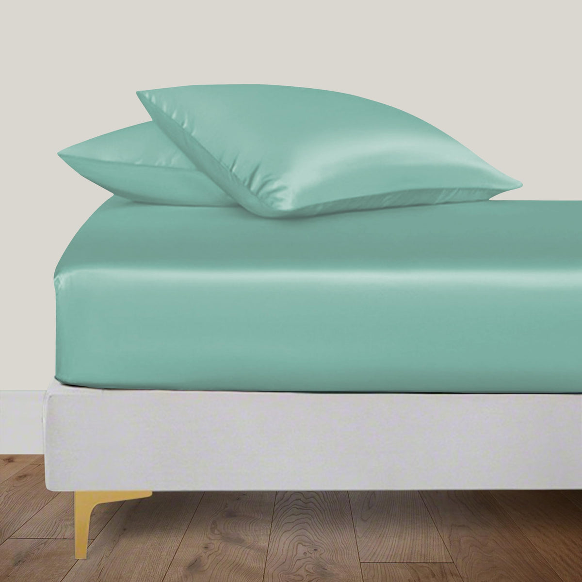 Linenwalas Fitted Sheet Only Viscose Derived From Bamboo, Bottom Sheet For Queen Size Bed - 16    Deep Pocket, All Around Snug F