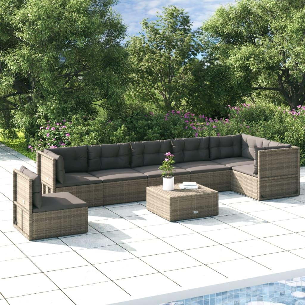vidaXL 7 Piece Adjustable Patio Lounge Set - Thumbnail 2