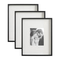 Kate and Laurel Gibson Transitional Frame Set, Set of 4, 11 x 14, White and Natural, Casual Frames for Any Room in The Home
