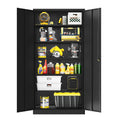 Lissimo Metal Storage Cabinet With Lock,72' Tall Storage Cabinet With Doors And Adjustable Shelves,Steel Locking Cabinets For Garage,Home Office,Pantry,School,Hospital(Black)