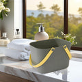 MERISHOPP Portable Shower Basket, Organizer Shower Basket for Kitchen College Bathroom Green