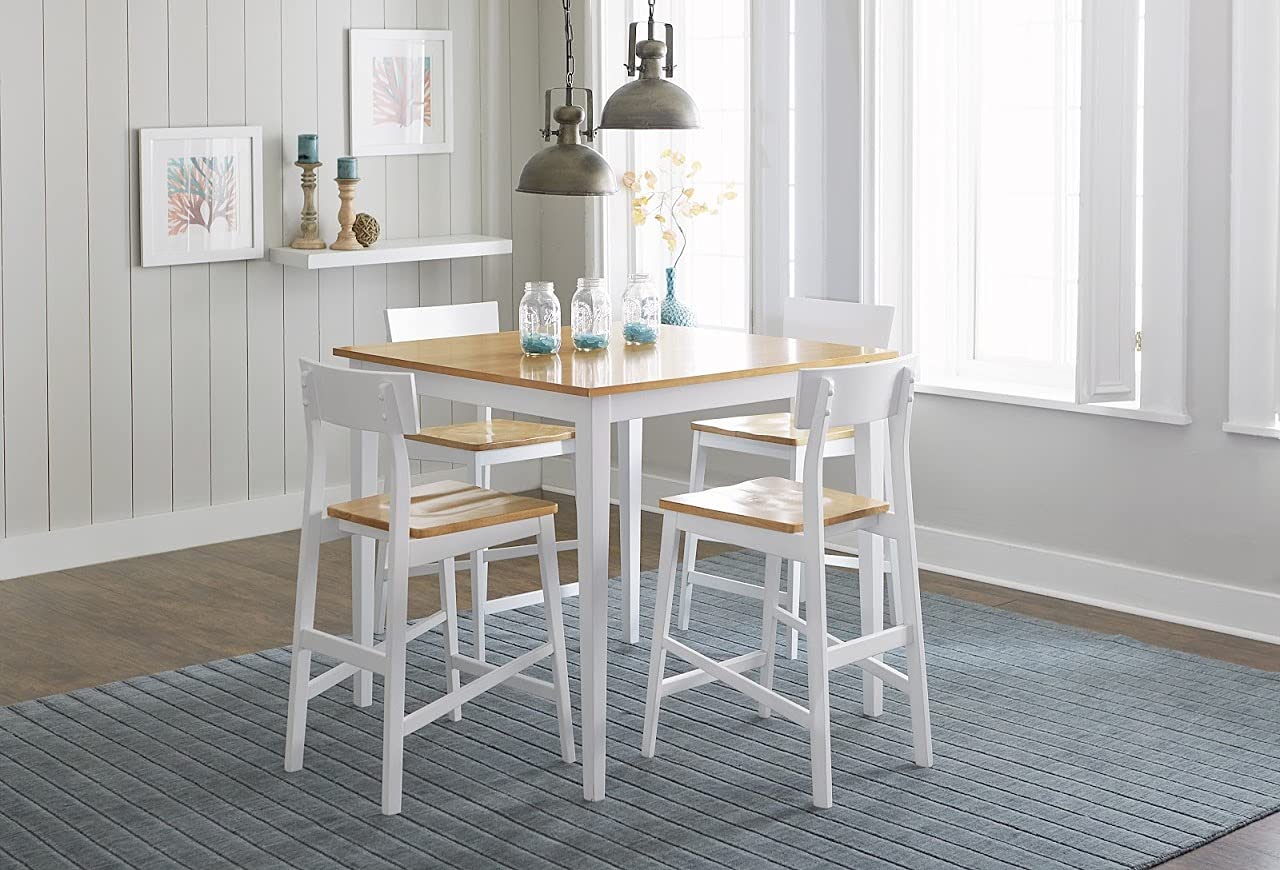 Progressive Furniture Counter Chair (2/Ctn), Light Oak/White