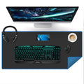 Large Gaming Mouse Pad(35.4X15.7X0.16In), Black Thick Computer Extended Mousepad For Laptop, 35% Larger Smooth Keyboard Mat With