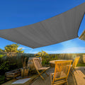 Artpuch Sun Shade Sail, 16X16X16 Dark Grey Triangle Curved Edged Commercial Grade 185GSM Permeable Outdoor Shade Cloth for De