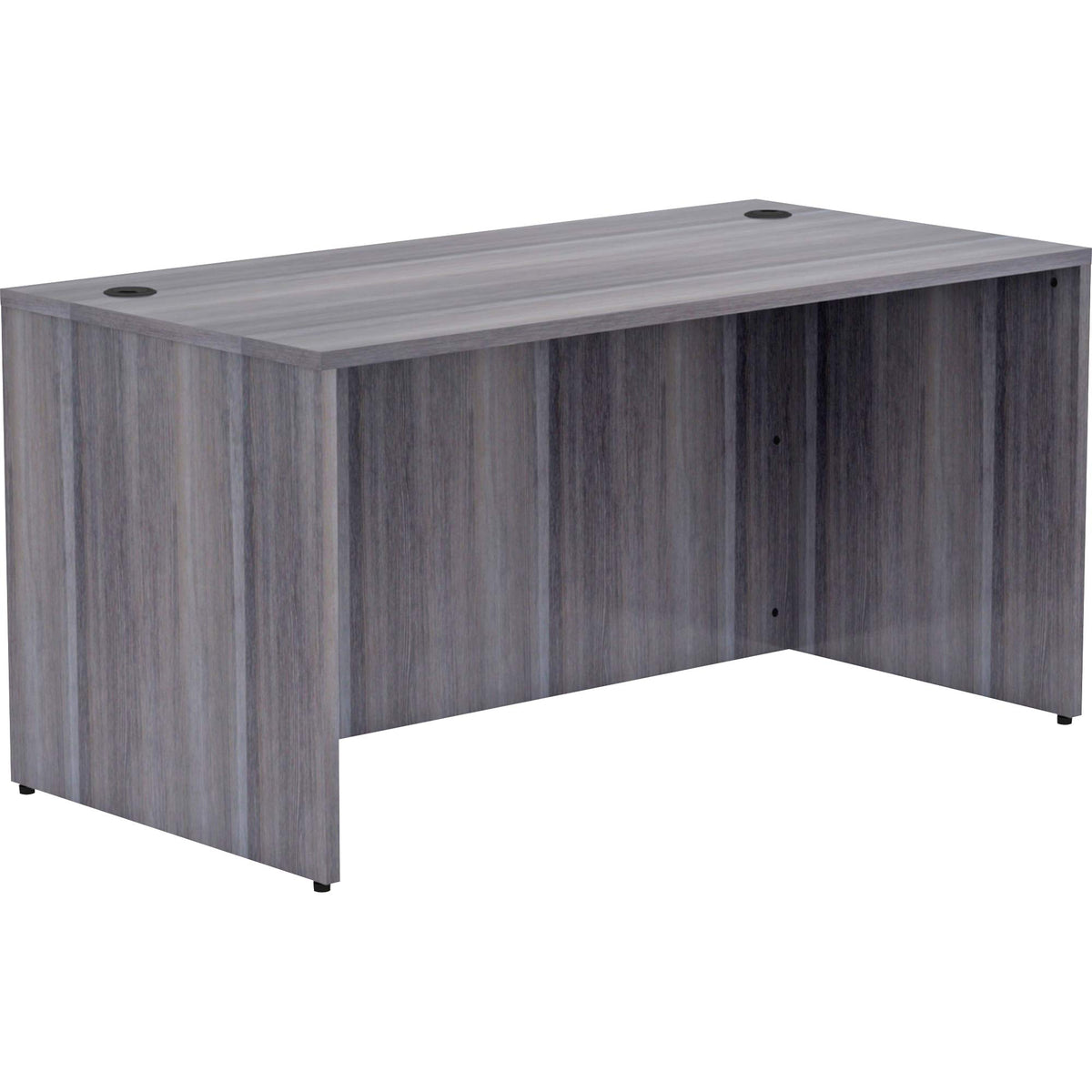 Lorell, Llr69547, Weathered Charcoal Laminate Desking Desk Shell, 1 Each