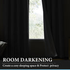 Ryb Home Blackout Curtains For Patio - Solid Grommet Curtains Large Window Panels Energy Efficiency Privacy Shades For Wall Divider Bedroom Living Room Garege Basement, W 100 X L 95, Navy Blue