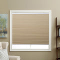 Cordless Cellular Shades Blackout Honeycomb Blinds Fabric Window Shades 35'' W x 64'' H, Ivory Beige(Blackout)