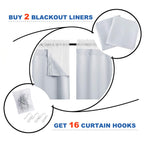 Nicetown Black Out Window Curtain Liner - Thermal Insulated Blackout Drape Liners For 84 Inch Curtains, Blackout Curtain Liners