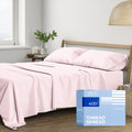Thread Spread 100% Cotton King Size Sheets Set - 400 Thread Count 4 Piece Cotton Sheets For King Bed, Deep Pocket King Sheet Set