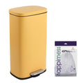 happimess Curtis 8 Gal Step Trash Can Soft Close 25, Daffodil Yellow