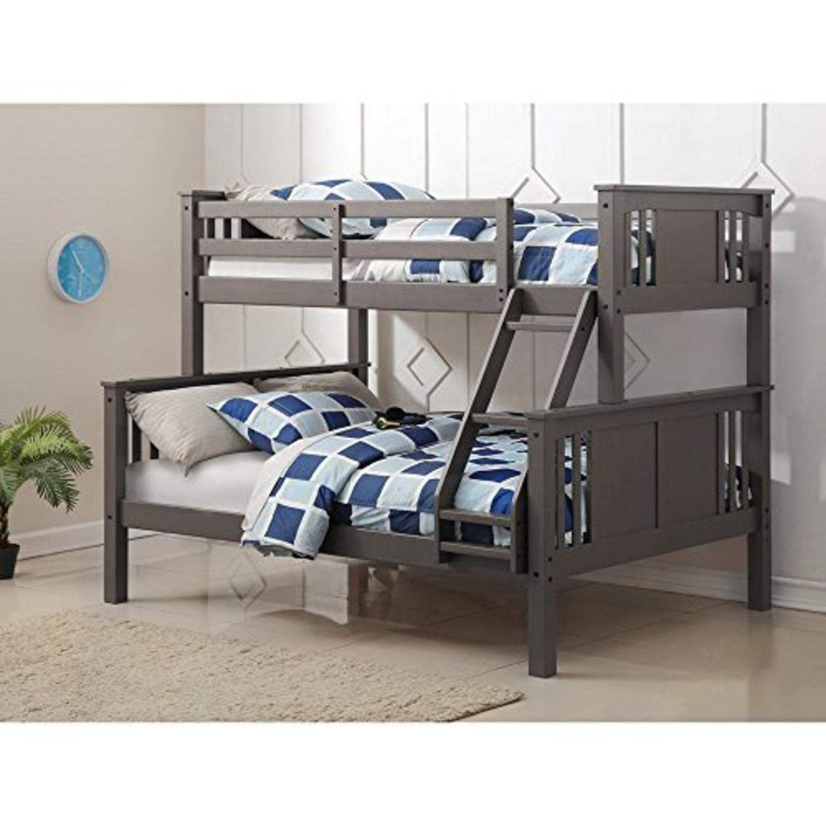 Donco Kids 318Tfsg Bed, Slate Gray, Twin/Full