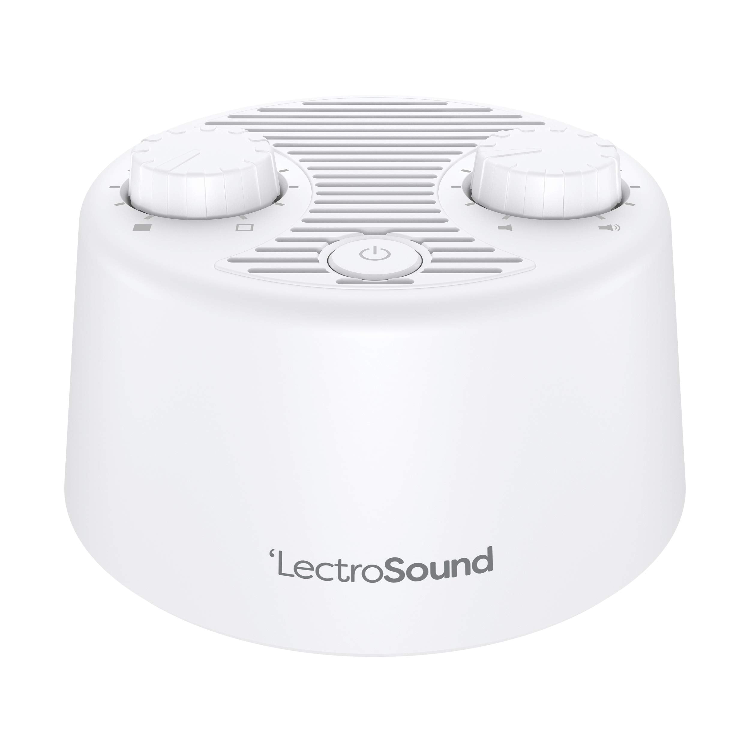 Adaptive Sound Technologies LectroSound Noise Machine for Sleep and Relaxation With Power Adapter, White