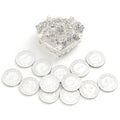 TINGKU Arras de Boda Spanish Gold Wedding Arras Coins in Pearl and Crystal Heart Jewelry Box Unity Coins Set Wedding Ceremony So