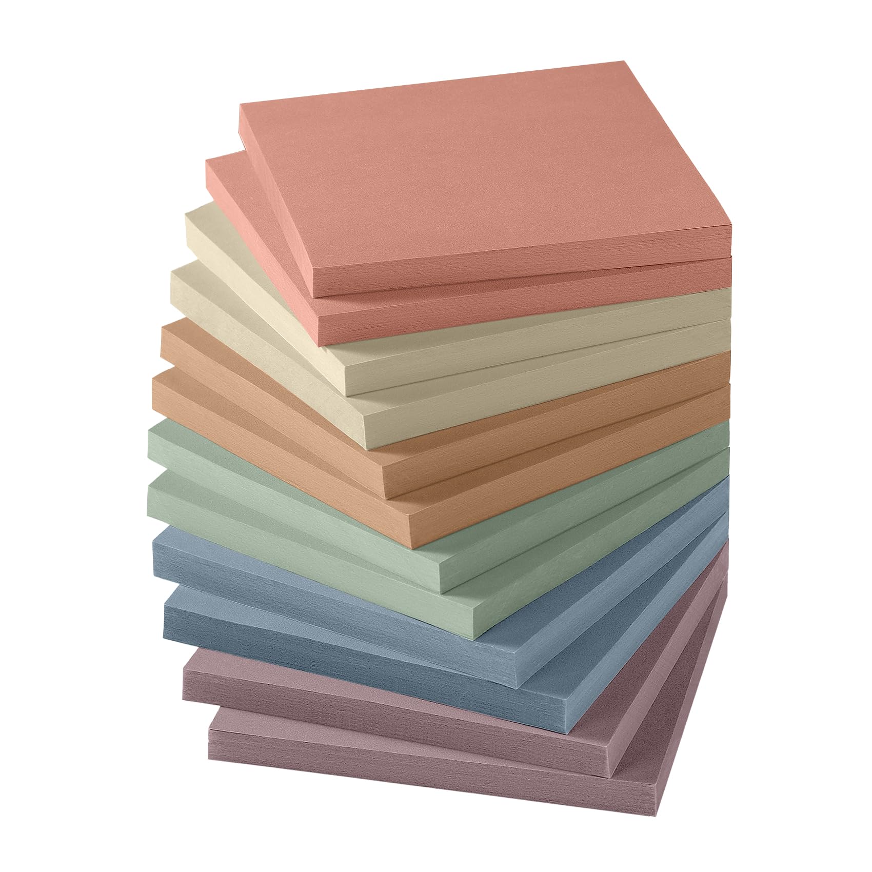 Sticky Notes, 12 Pads, 3X3 Inches, Aesthetic Vintage Self-Sticky Note Pads, Ideal For Office, Study, And Daily Life Organization