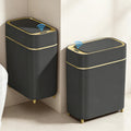 LALASTAR 2Pack Bathroom Trash Can with Lid, Slim Motion Sensor Trash Can, Small Automatic Garbage Can Touchless, Waterproof Tra