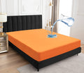 Sufdari Mattress Protector,Waterproof Mattress Cover Queen,18' Deep Pocket Mattress Protector,Fitted Sheet Style With Elastic Rubber Band,Washable And Easy Care-Orange,Queen