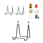 Kingdom Solutions Made In Usa 2-Pack Sturdy & Durable Adjustable Metal Easels To Display Books, Frames, Comics, Plates & More -