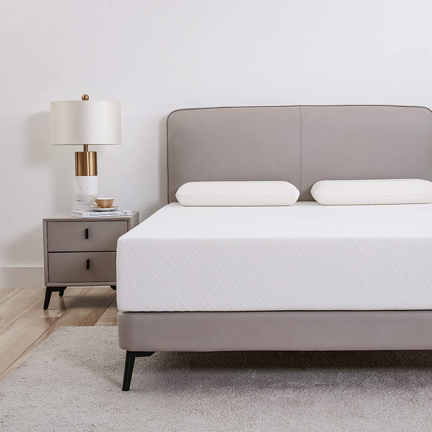 Full Mattress in a Box, 10 inch Mattresses Made in USA for Platform Bed Double Size Daybed Bunk, Green Tea Memory Foam Medium Fi