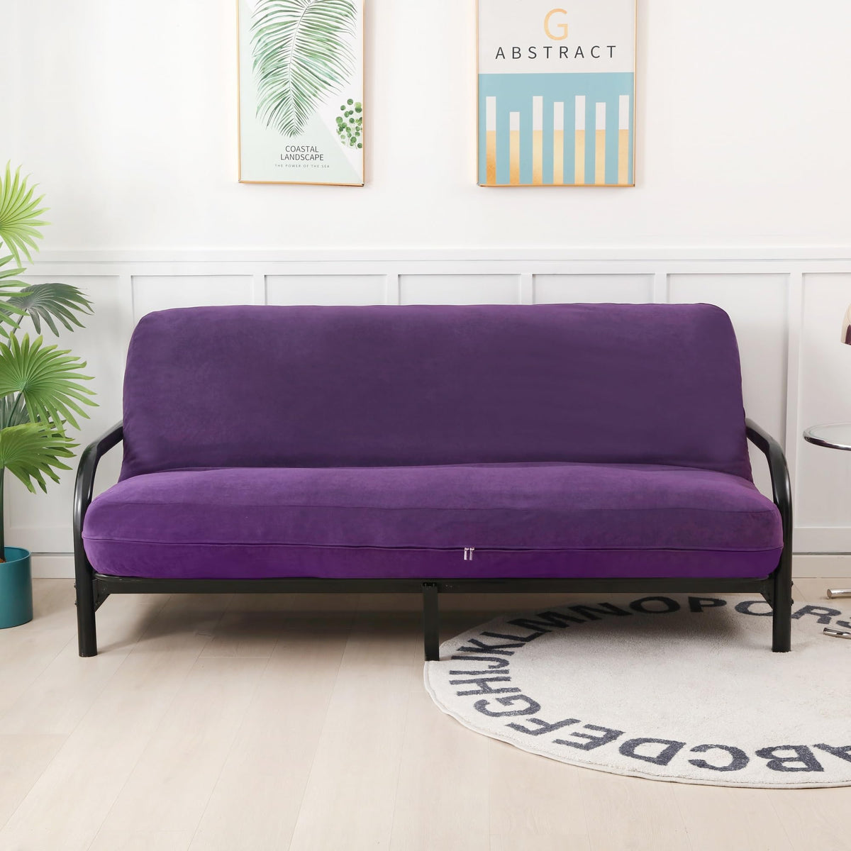 OctoRose  Purple Color Full Size Quality Bonded Micro Suede Futon Mattress Cover