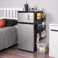 Vercraft 3tier Magnetic Mini Fridge Organizer for Dorm with Basket, Black