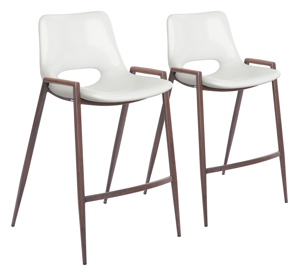 Zuo Modern Counter Chair (Set of 2) White Desi